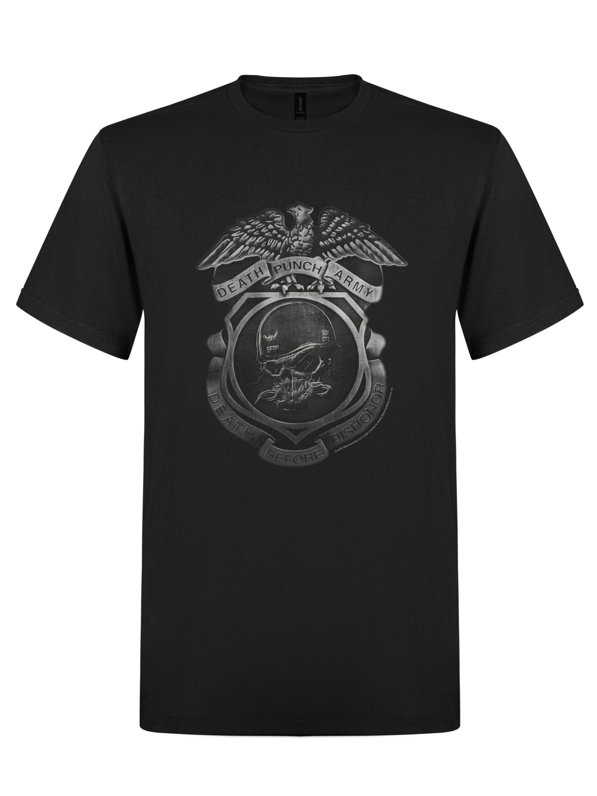 Five Finger Death Punch Shirt 'Five Finger Death Punch EnForcer  T-Shirt' in Black: front