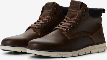JACK & JONES Lace-Up Boots 'Tubar' in Brown