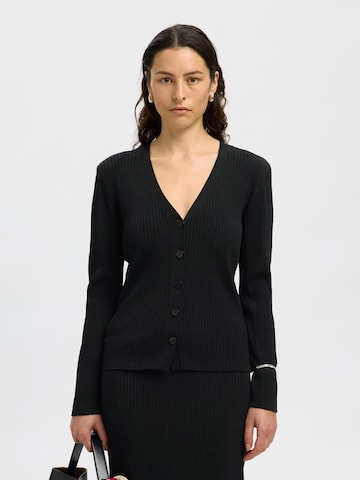 SELECTED - Cárdigan 'SLFCarly' en negro: frente