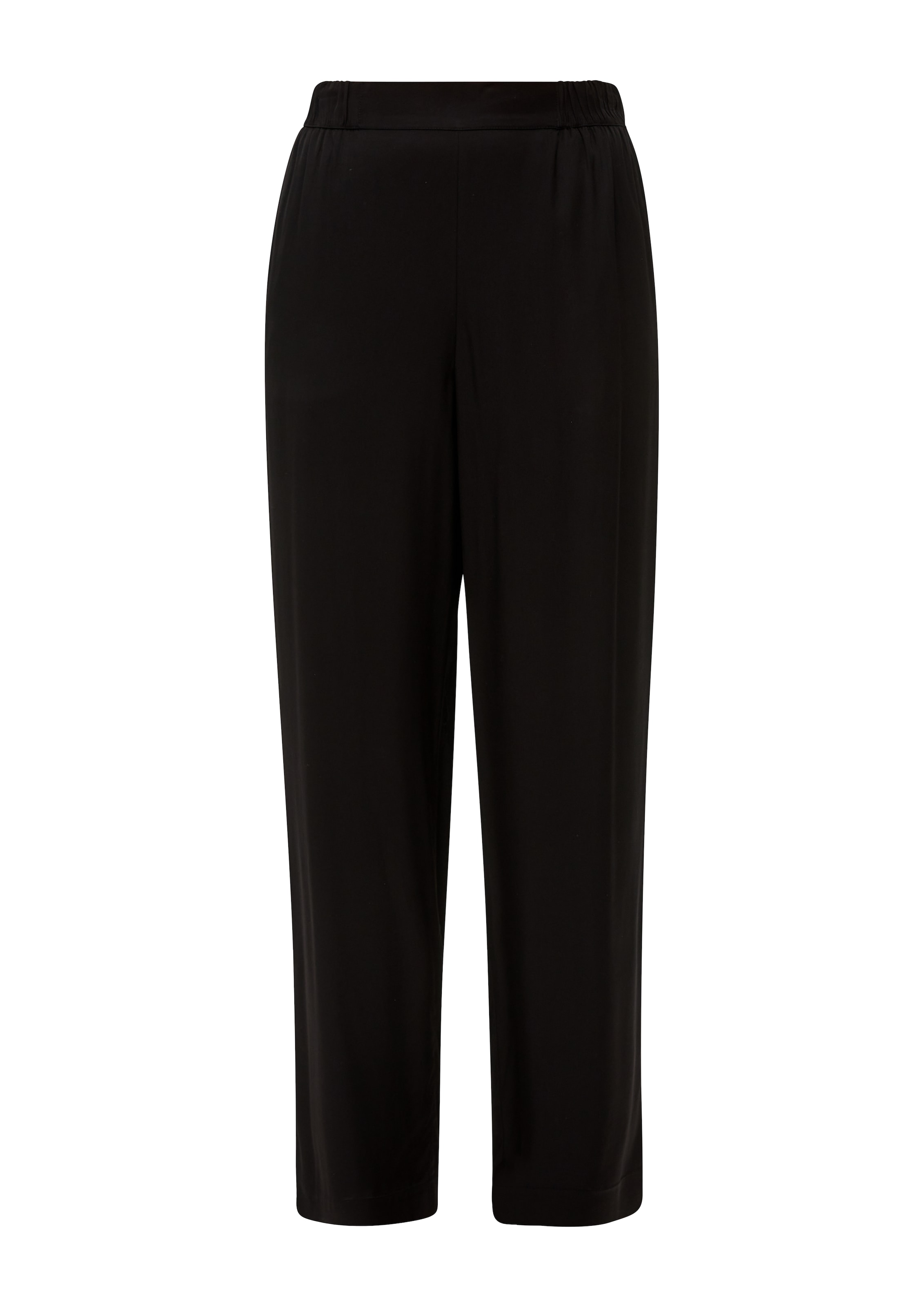 s.Oliver BLACK LABEL Wide leg Broek in Zwart: voorkant