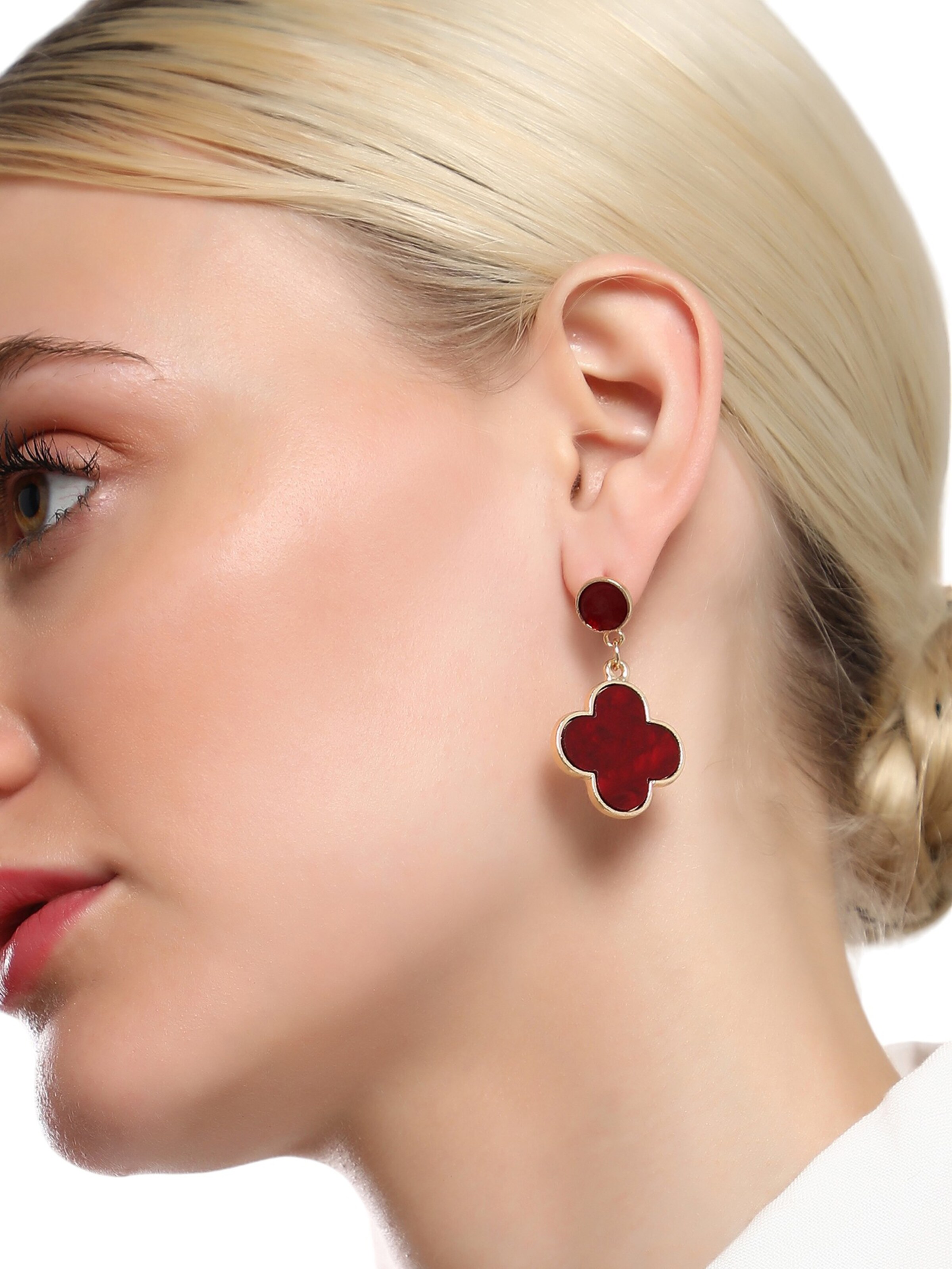 Boucles d'oreilles 'Nellie' SOHI en rouge