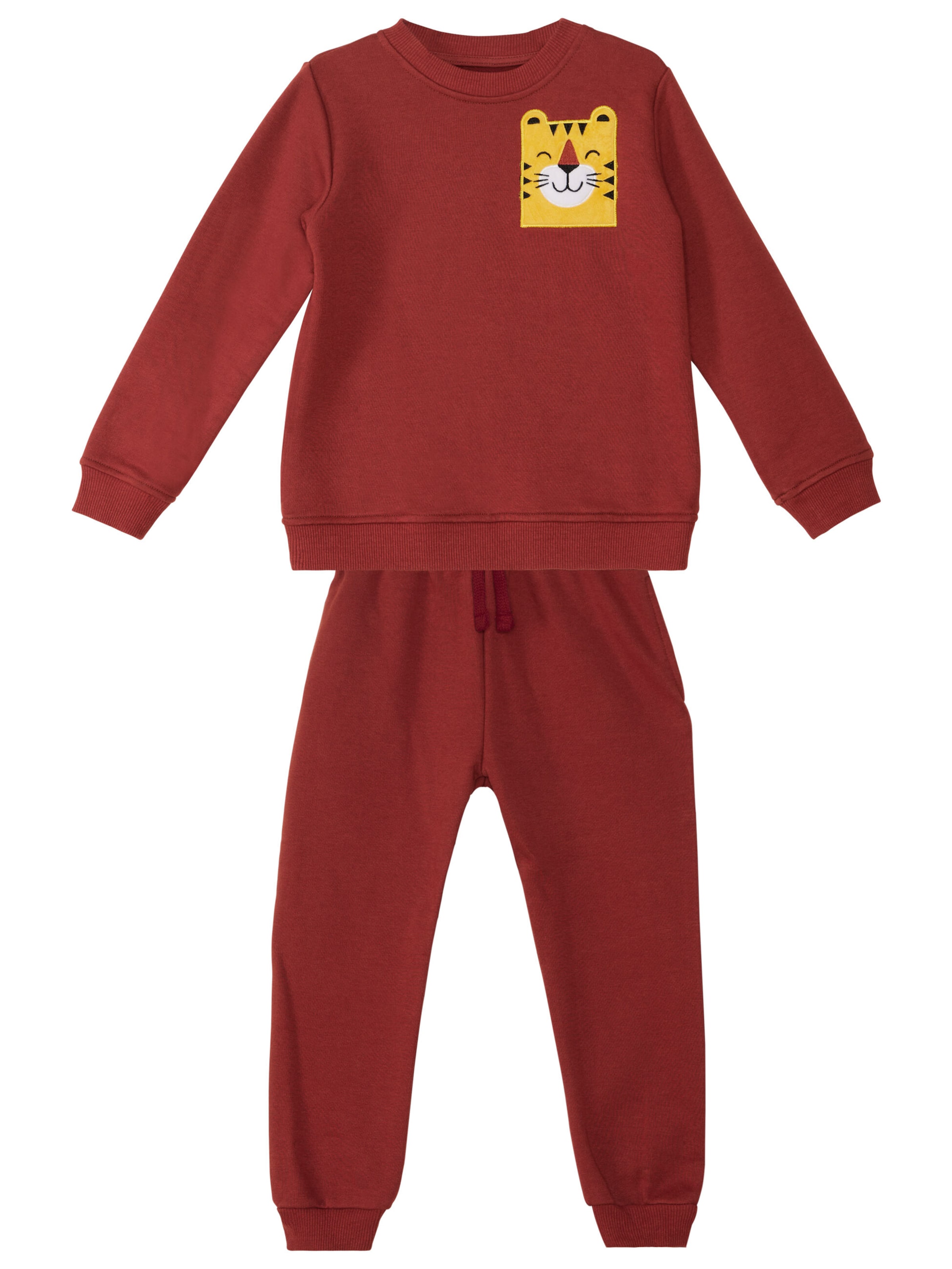 Denokids Trainingspak 'Tiger' in Rood: voorkant