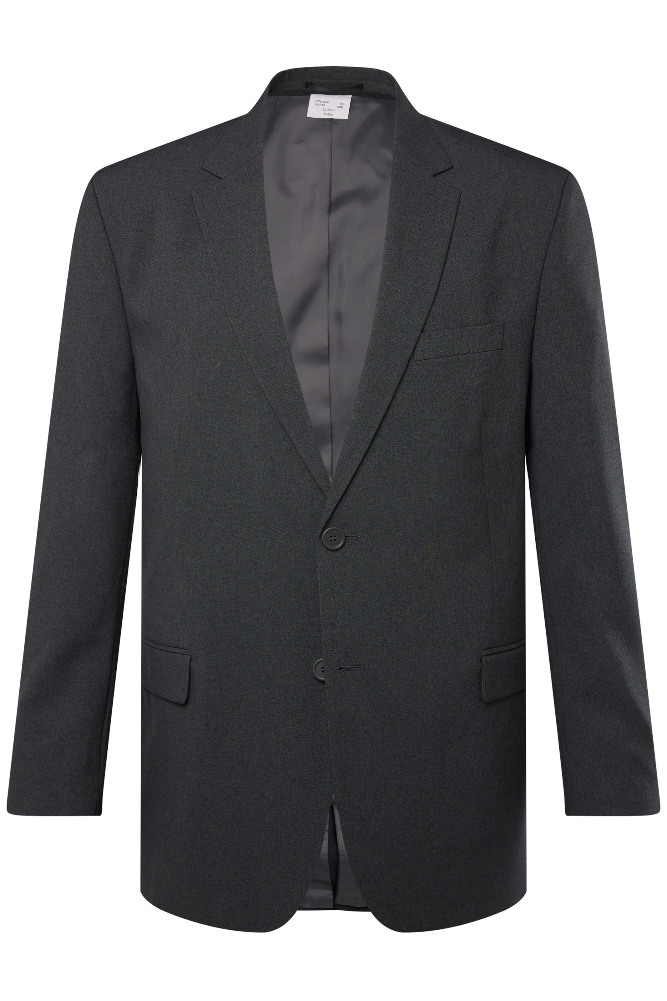 Men Plus Regular fit Colbert in Grijs: voorkant