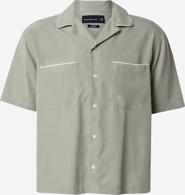 Abercrombie & Fitch Regular fit Риза в зелено: отпред