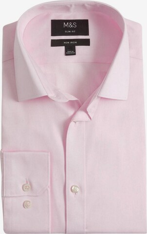 Marks & Spencer Slim Fit Hemd in Pink