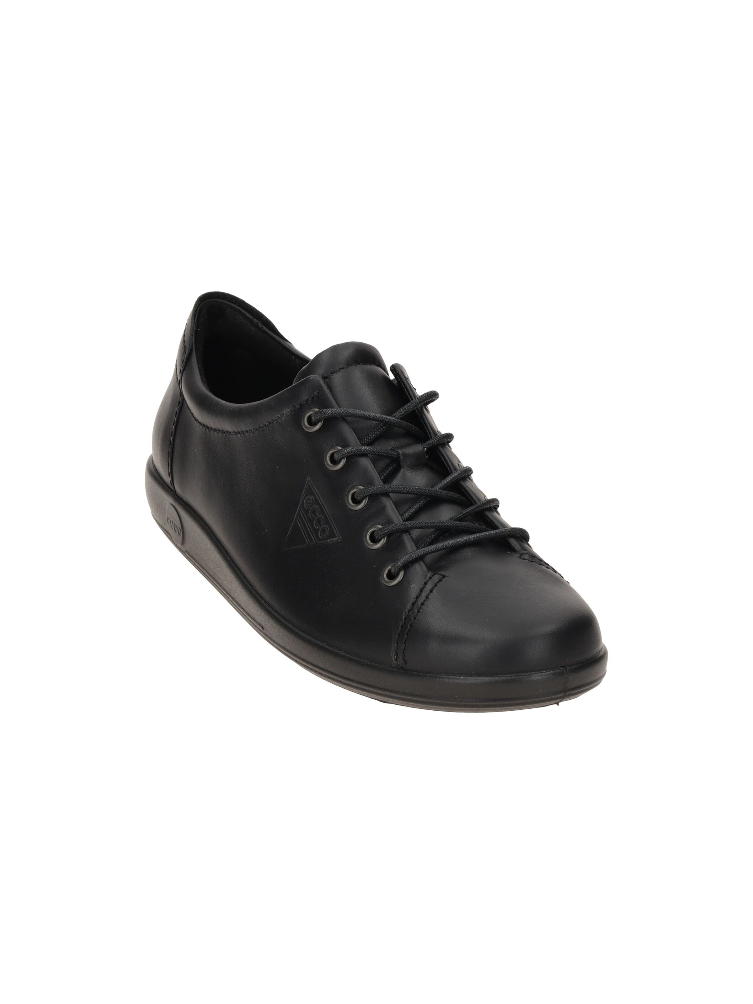 ECCO Schnürschuh 'Ecco Soft 2 Schuhe schwarz uni Schnürer 206503'‌‌‌‌‌‌‌‌‌ in Schwarz