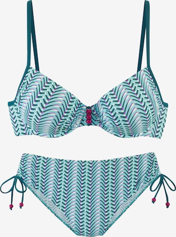 VIVANCE T-shirt Bikini in Blue: front