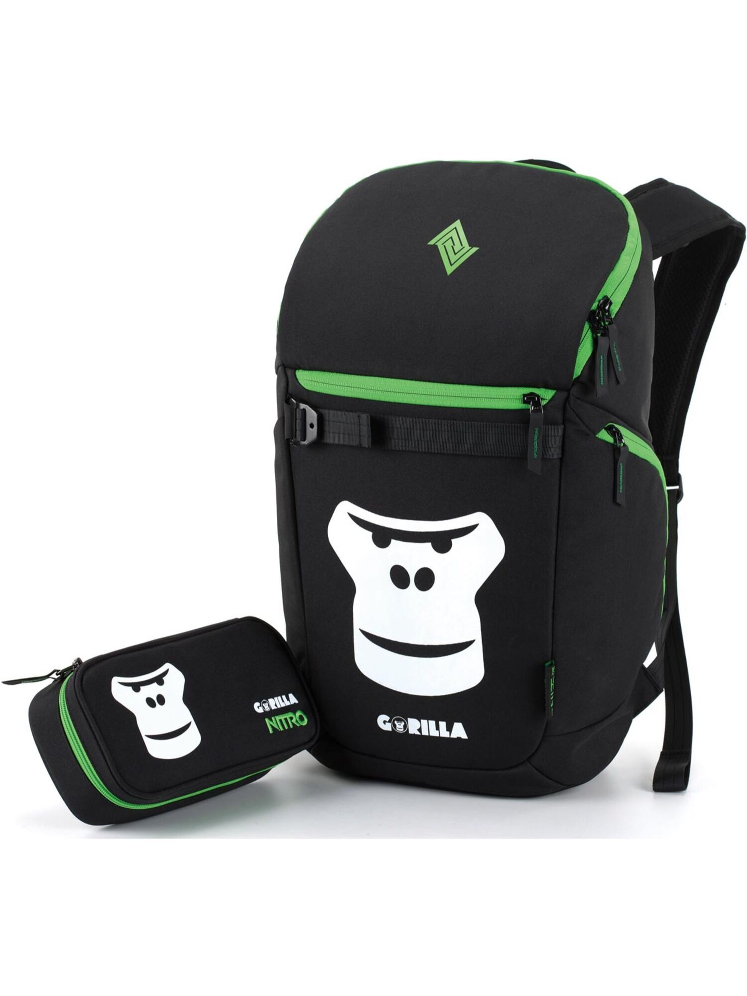 NITRO Backpack 'NIKURO Pack Set Gorilla' in Black: front