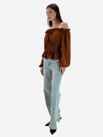 Elara Bluse in Braun