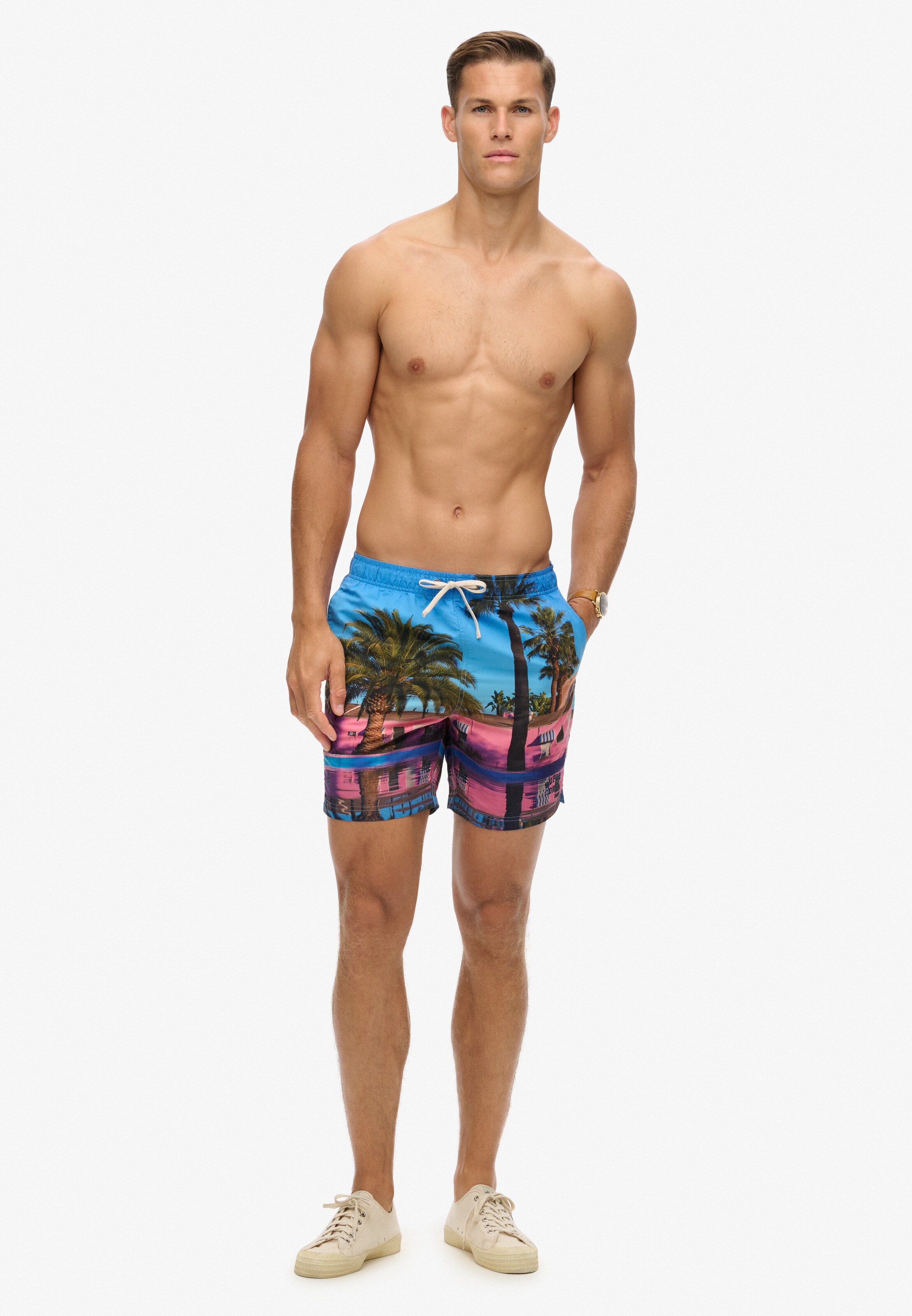 Superdry Zwemshorts in Blauw