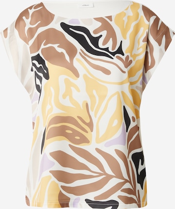 T-shirt s.Oliver BLACK LABEL en blanc : devant