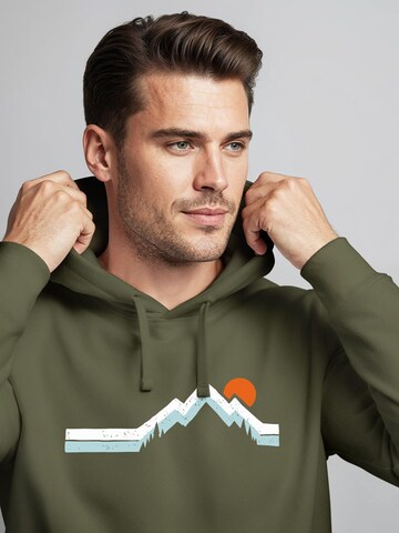 Neverless Sweatshirt 'Mountain Sun' in Green
