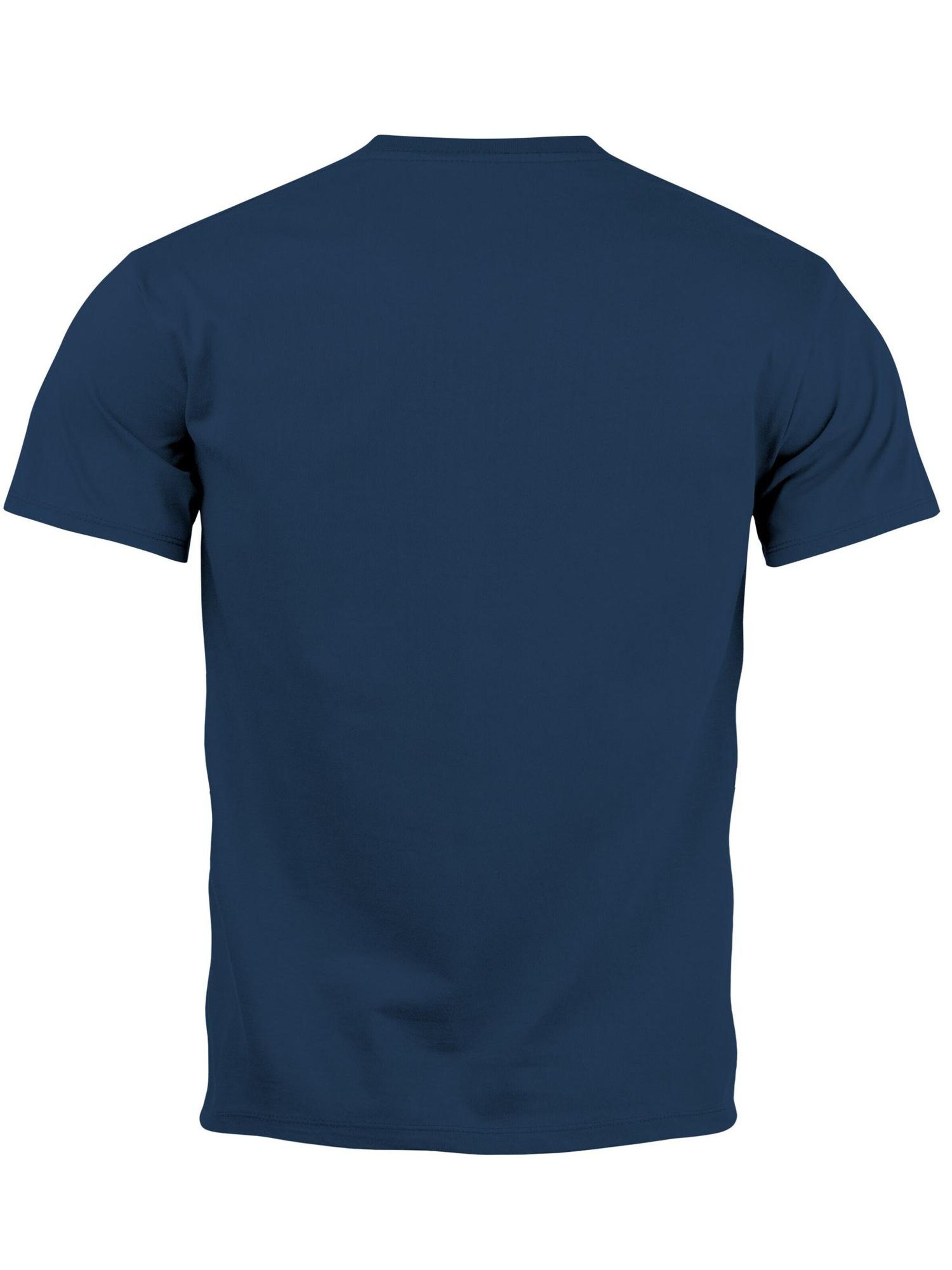 Neverless Shirt 'Destination unknown' in Blue