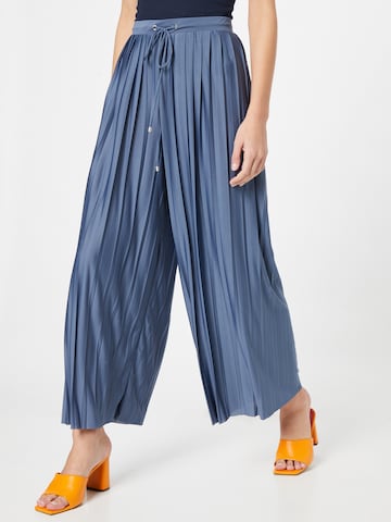 Wide Leg Pantalon 'Caren' ABOUT YOU en bleu : devant