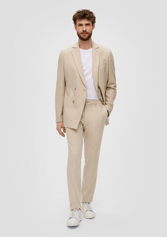 Coupe slim Pantalon à plis s.Oliver BLACK LABEL en beige