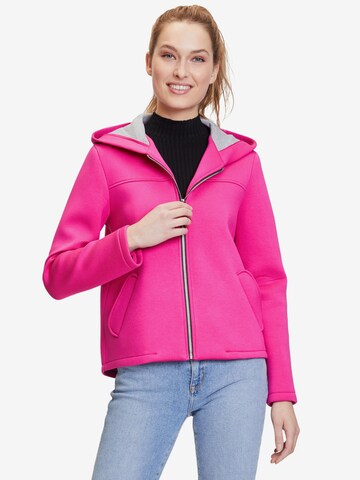 Amber & June Between-Season Jacket in Pink: front