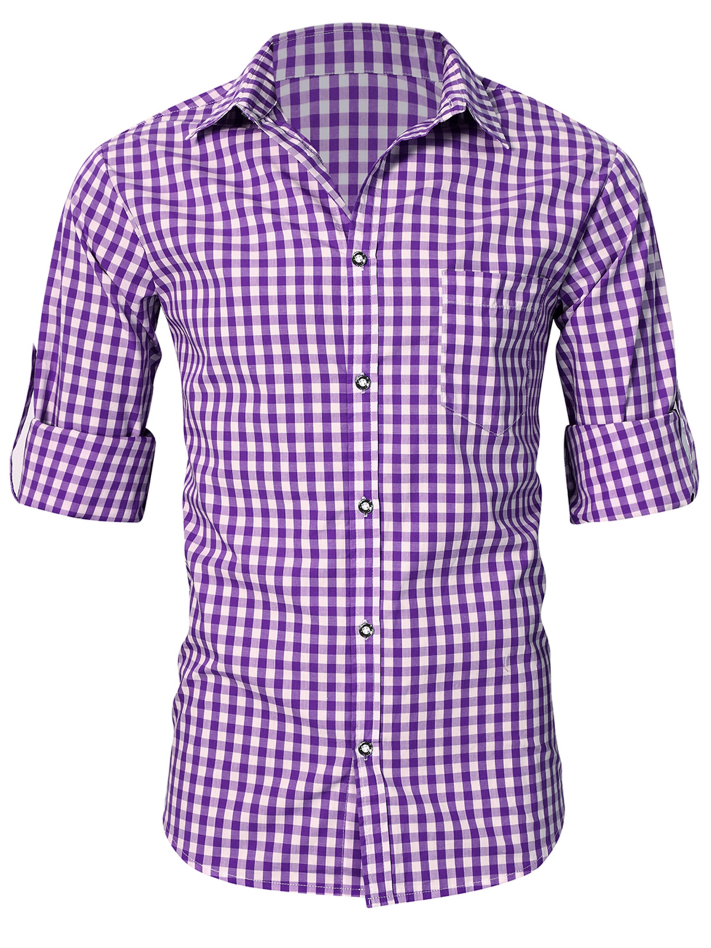 KoJooin Regular fit Button Up Shirt in Purple