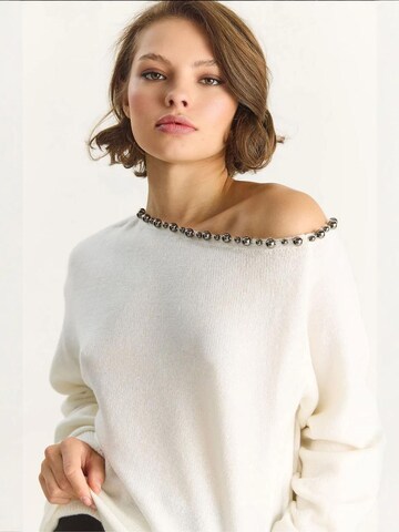 Bianco Lucci Kampsun 'Pullover', värv valge