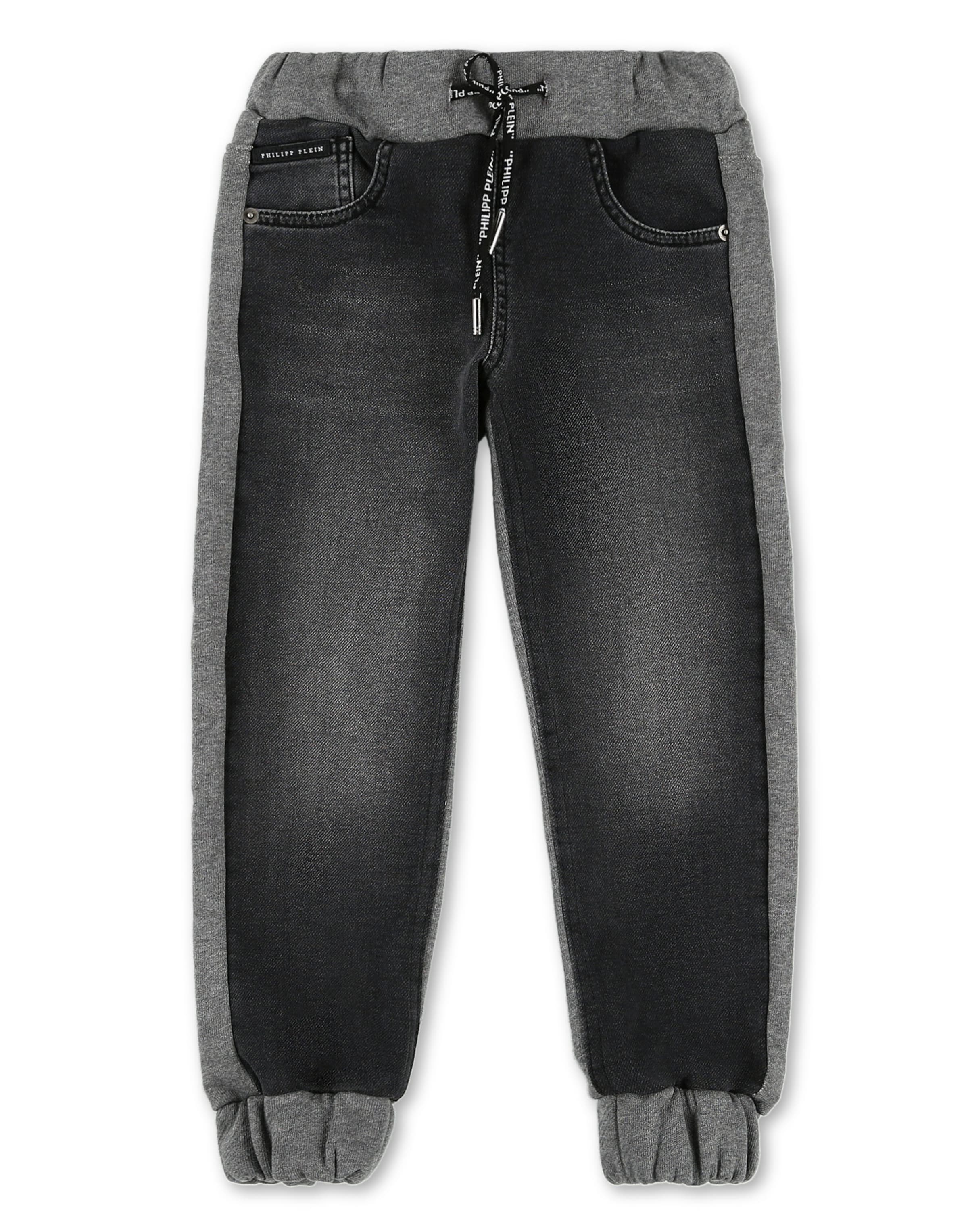 Philipp Plein Tapered Jeans in Zwart: voorkant