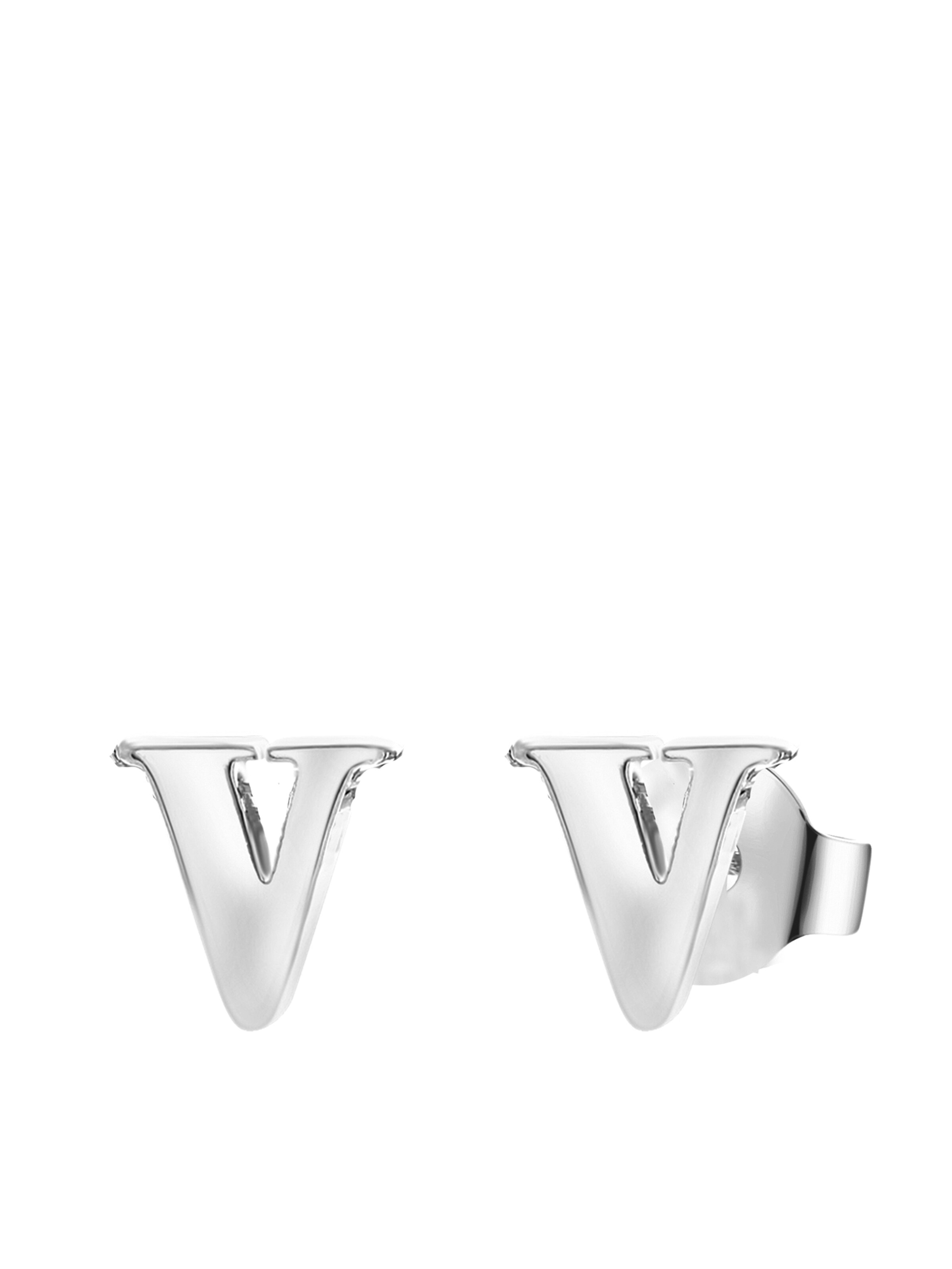 Lucardi Earrings in Silver: front