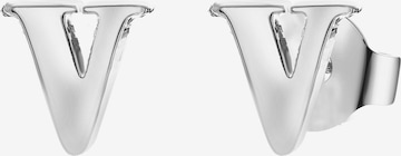 Lucardi Earrings in Silver: front