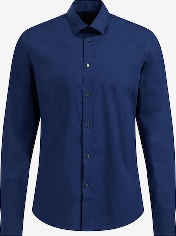 Coupe slim Chemise WE Fashion en bleu : devant