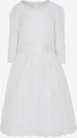 happy girls Dress in White: front