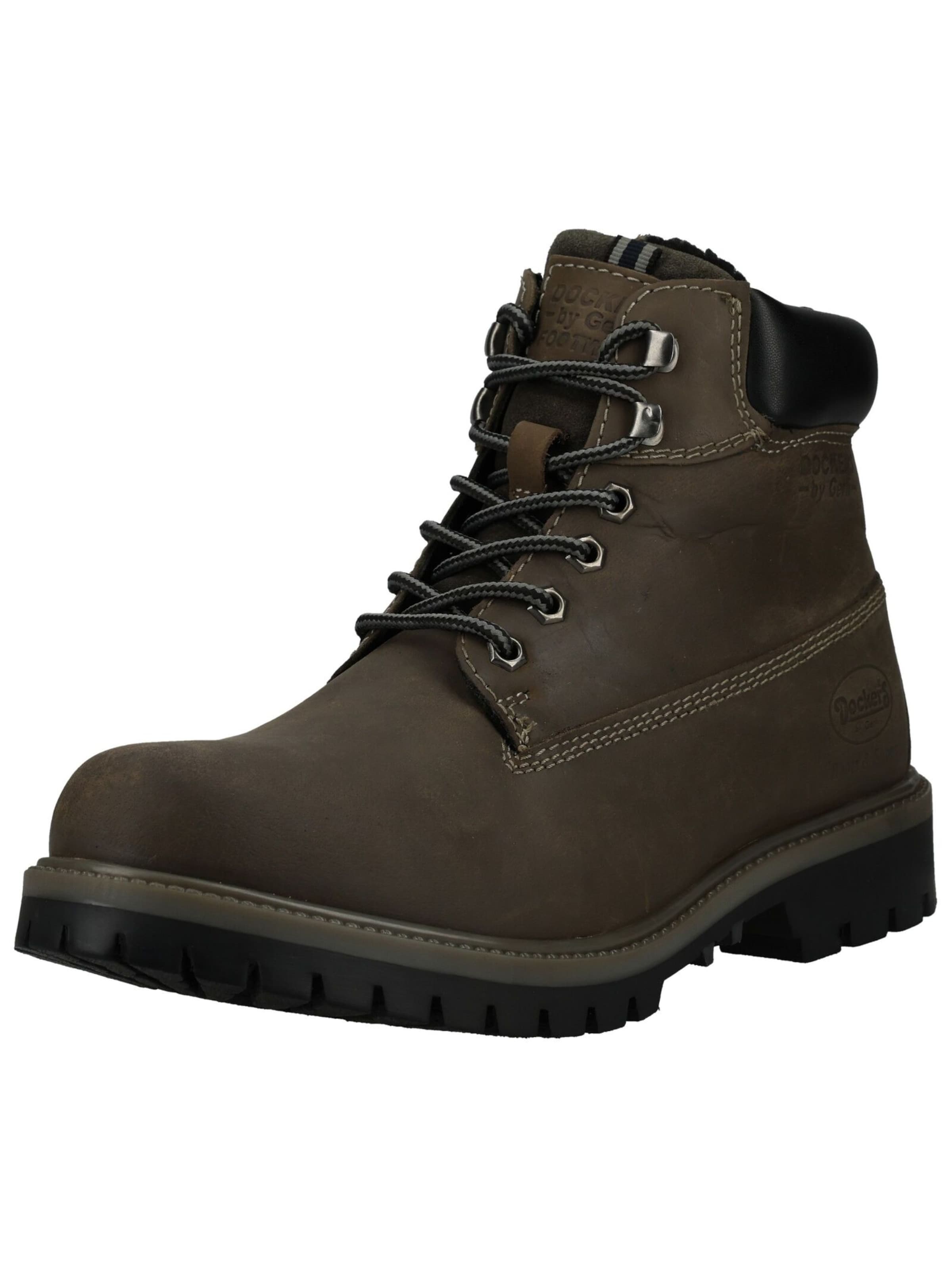 Boots stringati di Dockers by Gerli in verde: frontale