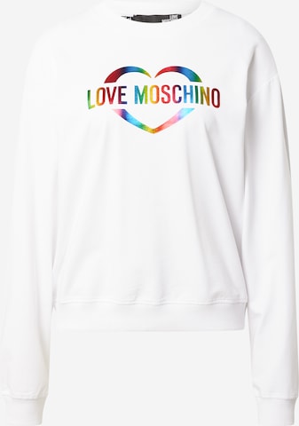 Love Moschino Sweatshirt 'SPEZZ' in Wit: voorkant