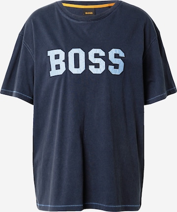 T-shirt BOSS Orange en bleu : devant