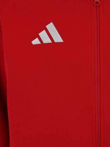 ADIDAS PERFORMANCE Athletic Zip-Up Hoodie 'Home 24-25 FC Bayern München' in Red