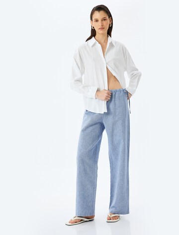 Koton Wide Leg Hose in Blau