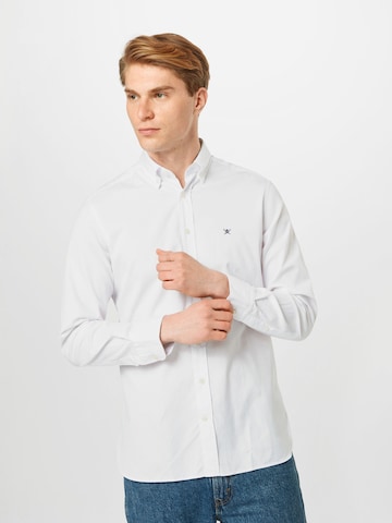 Hackett London Regular fit Button Up Shirt 'CONTINUITY' in White: front