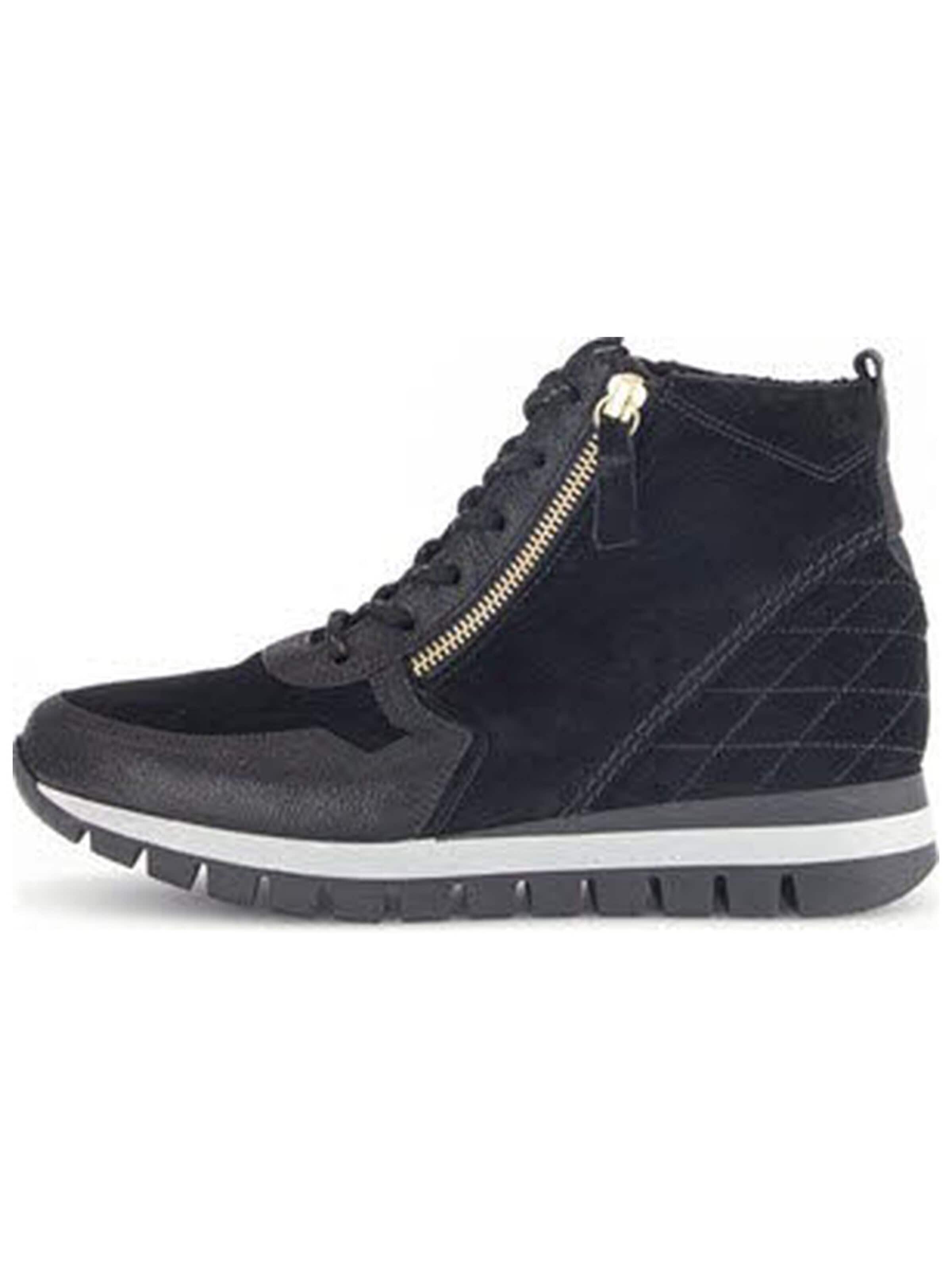 Gabor Comfort Boots 'Stiefelette Damen 56.455 87 Echtleder in schwarz' in Zwart: voorkant