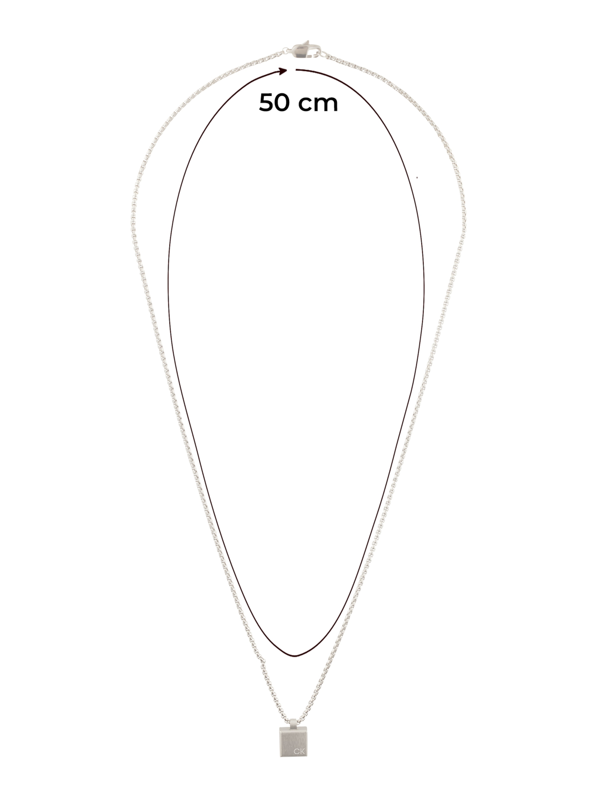 Calvin Klein Łańcuszek w kolorze srebrny