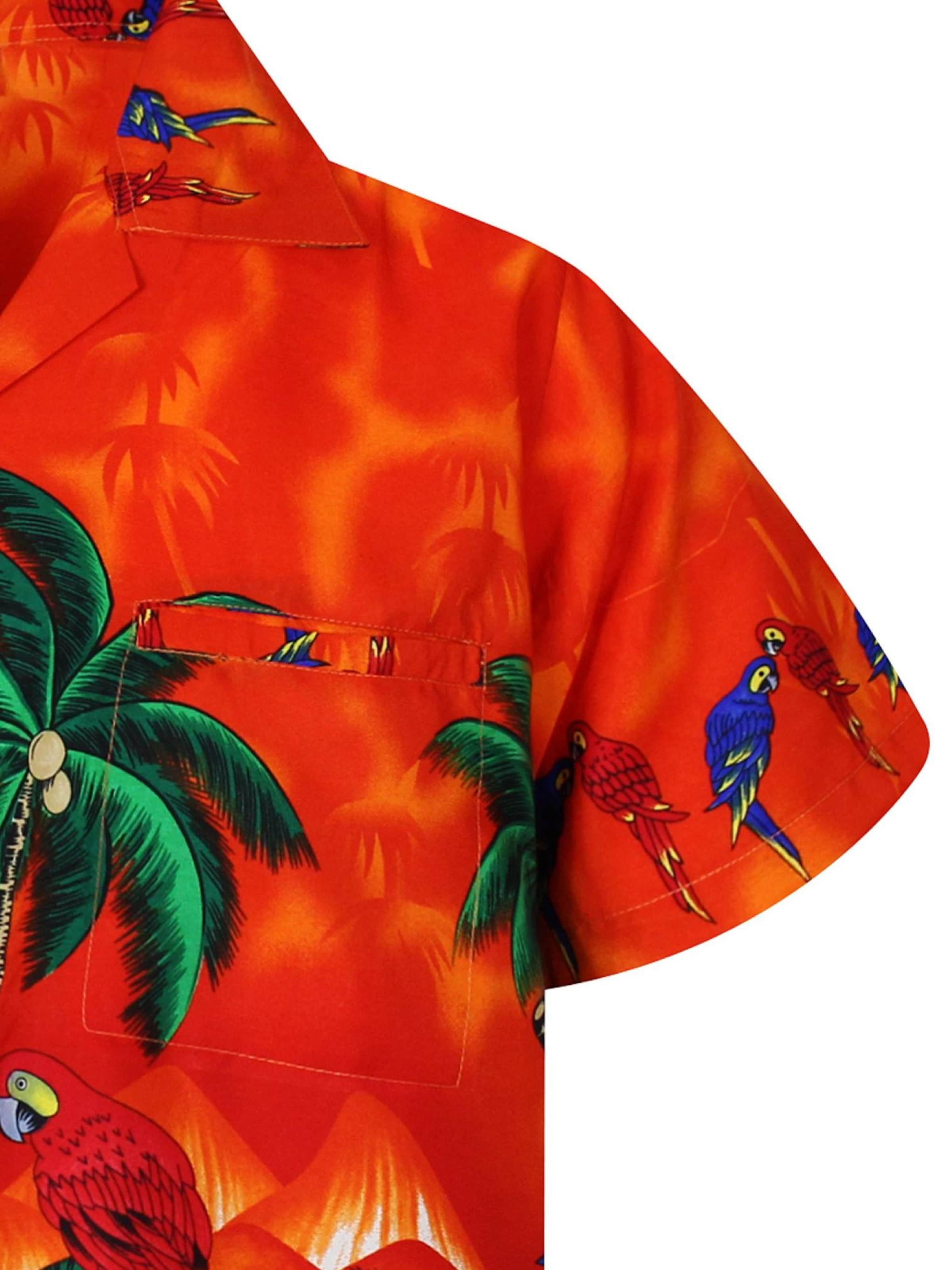 King Kameha Shirt 'Parrot' in Oranje