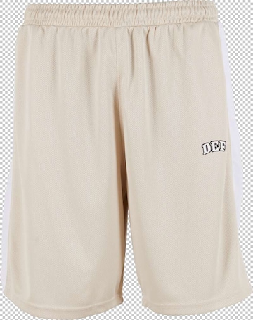 DEF Loose fit Trousers ' DEF STRIPES Short ' in Beige: front