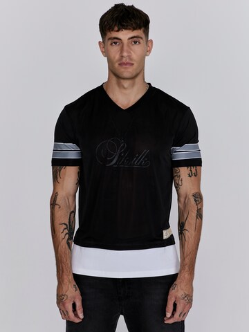 SikSilk Shirt in Black: front
