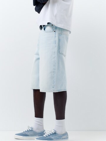 Baggy Jeans de la Pull&Bear pe albastru