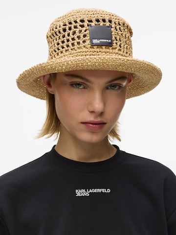 Pălărie de la KARL LAGERFELD JEANS pe bej: față