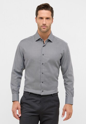 ETERNA Regular fit Zakelijk overhemd in Zwart: voorkant