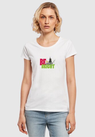Merchcode Shirt 'Peanuts Be Bright' in White: front