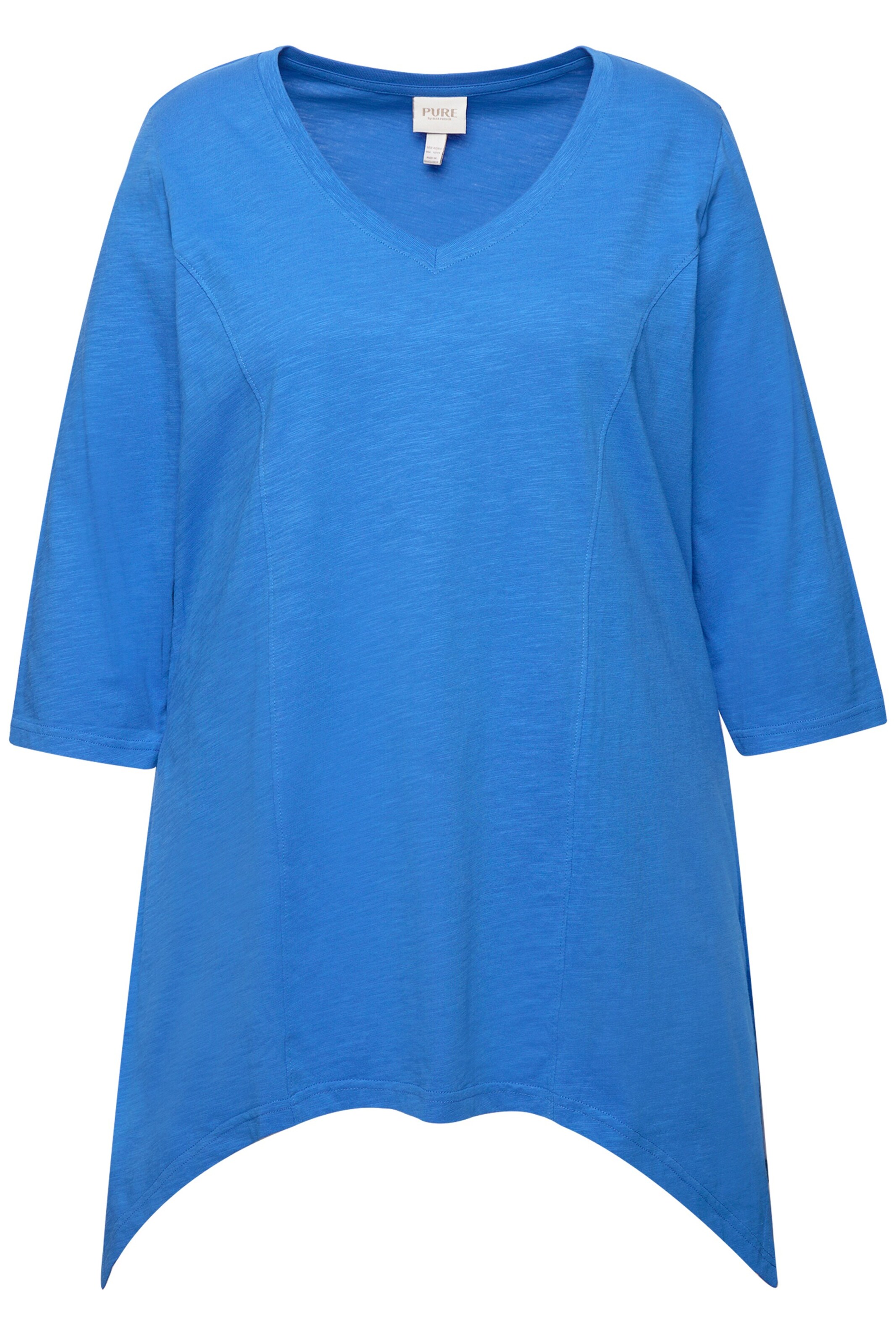 T-shirt Ulla Popken en bleu : devant