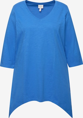 T-shirt Ulla Popken en bleu : devant