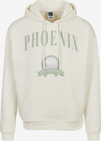 Sweat-shirt DEF en blanc : devant