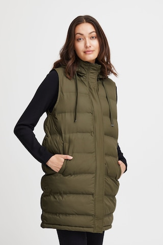 Fransa Vest 'BAFAB' in Green: front