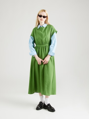 UNITED COLORS OF BENETTON Šaty – zelená: přední strana