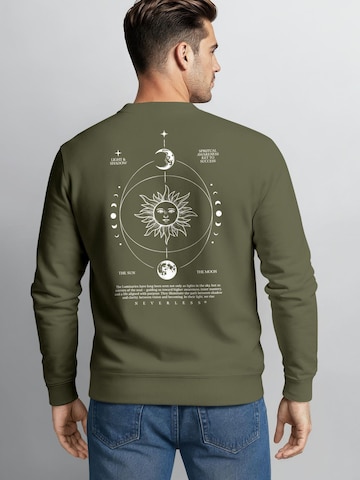 Neverless Sweatshirt 'Spiritual Awareness' in Grün