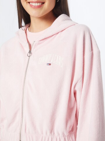 Giacca di felpa di Tommy Jeans in rosa