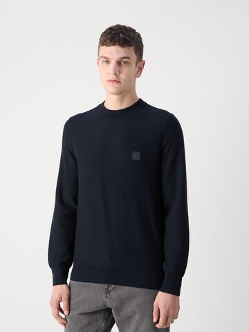 BOSS Sweater 'Anion' in Blue: front